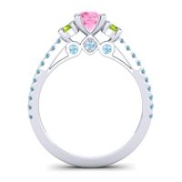 Ornate Three Stone Navan Ring