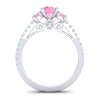Ornate Three Stone Navan Ring