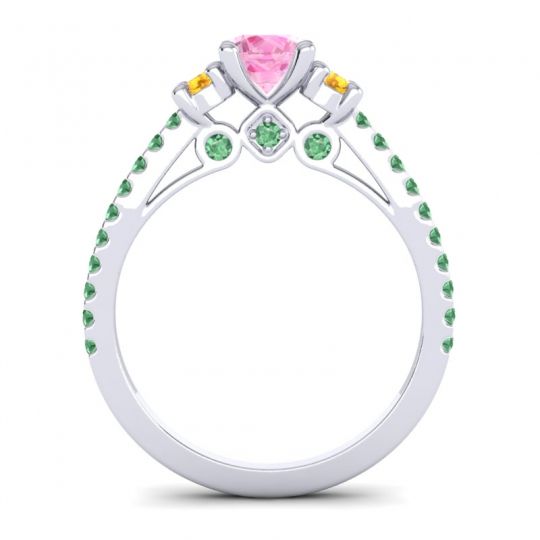 Ornate Three Stone Navan Ring