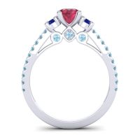 Ornate Three Stone Navan Ring