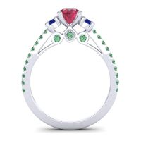 Ornate Three Stone Navan Ring