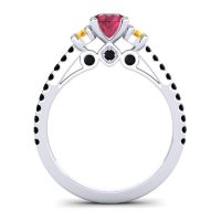 Ornate Three Stone Navan Ring