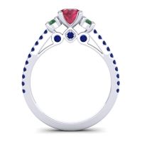 Ornate Three Stone Navan Ring