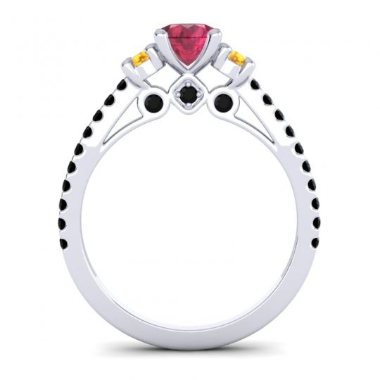 Ornate Three Stone Navan Ring