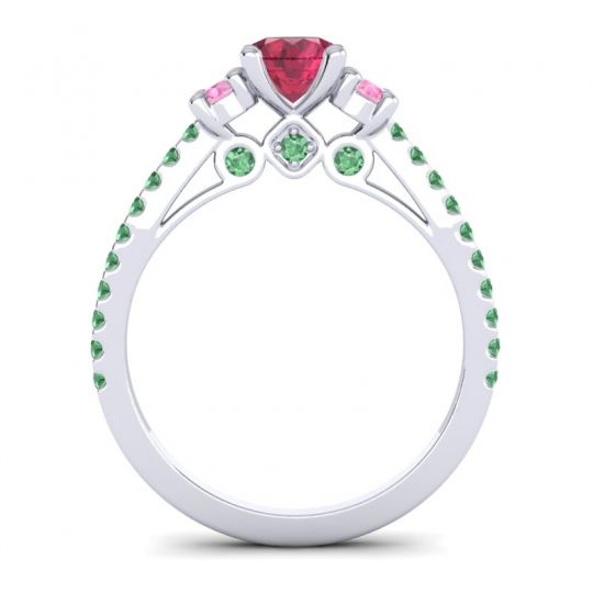 Ornate Three Stone Navan Ring