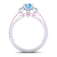 Ornate Three Stone Navan Ring