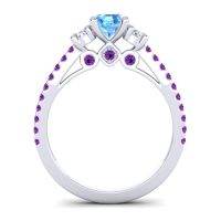 Ornate Three Stone Navan Ring
