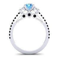 Ornate Three Stone Navan Ring