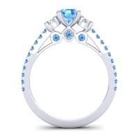 Ornate Three Stone Navan Ring