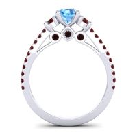 Ornate Three Stone Navan Ring