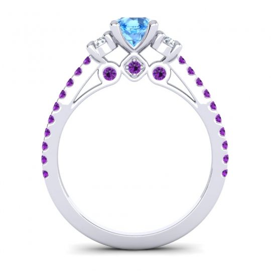 Ornate Three Stone Navan Ring