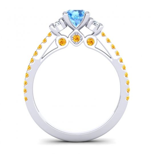 Ornate Three Stone Navan Ring