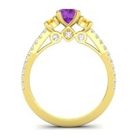 Ornate Three Stone Navan Ring