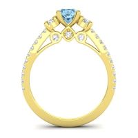 Ornate Three Stone Navan Ring