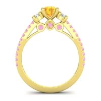 Ornate Three Stone Navan Ring