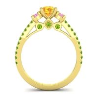 Ornate Three Stone Navan Ring