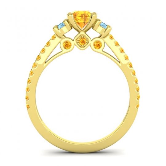 Ornate Three Stone Navan Ring