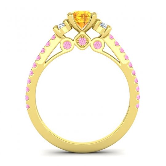 Ornate Three Stone Navan Ring