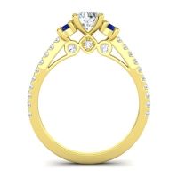 Ornate Three Stone Navan Ring