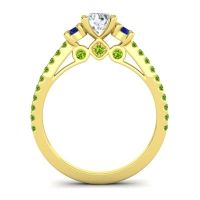 Ornate Three Stone Navan Ring
