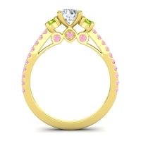 Ornate Three Stone Navan Ring