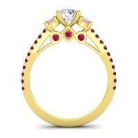 Ornate Three Stone Navan Ring