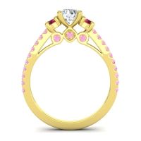 Ornate Three Stone Navan Ring
