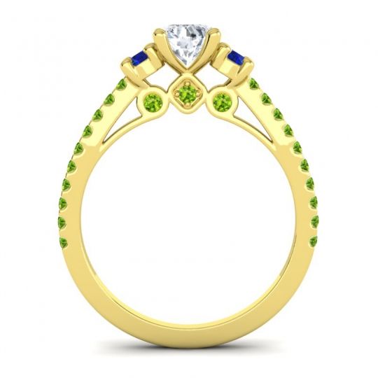 Ornate Three Stone Navan Ring