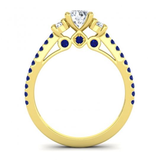 Ornate Three Stone Navan Ring