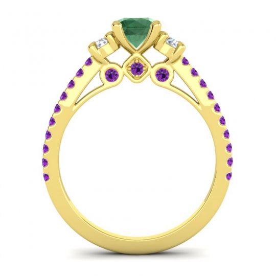 Ornate Three Stone Navan Ring