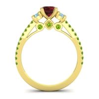 Ornate Three Stone Navan Ring