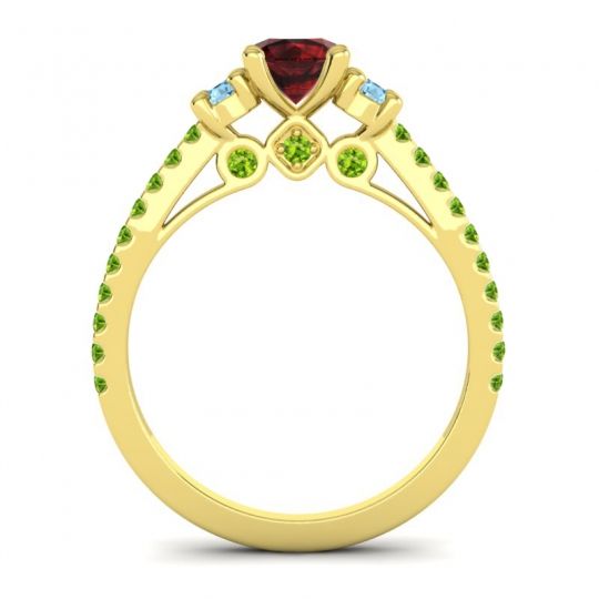Ornate Three Stone Navan Ring