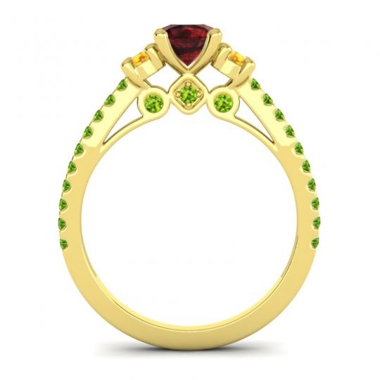 Ornate Three Stone Navan Ring