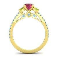 Ornate Three Stone Navan Ring
