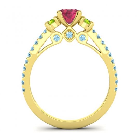 Ornate Three Stone Navan Ring