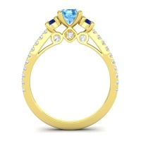 Ornate Three Stone Navan Ring