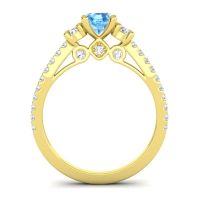 Ornate Three Stone Navan Ring