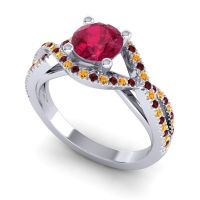 Modern Pave Keza Ring, 7mm