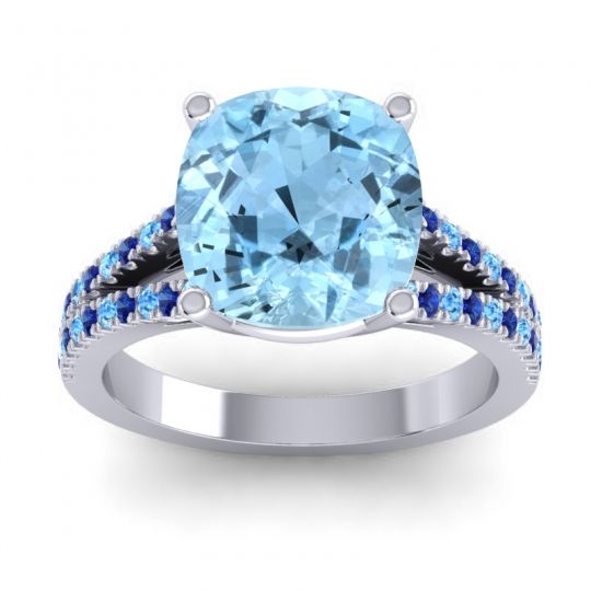 Cathedral Cushion Pave Viratara Ring