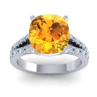 Cathedral Cushion Pave Viratara Ring