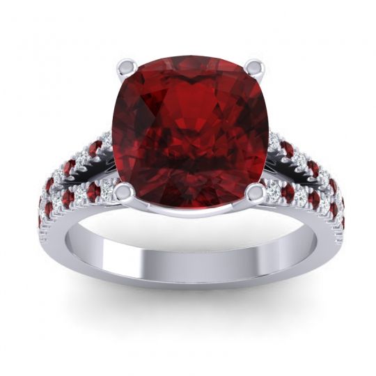 Cathedral Cushion Pave Viratara Ring