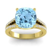 Cathedral Cushion Pave Viratara Ring