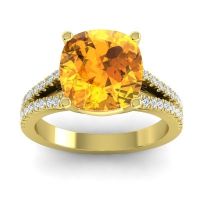 Cathedral Cushion Pave Viratara Ring