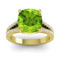Cathedral Cushion Pave Viratara Ring