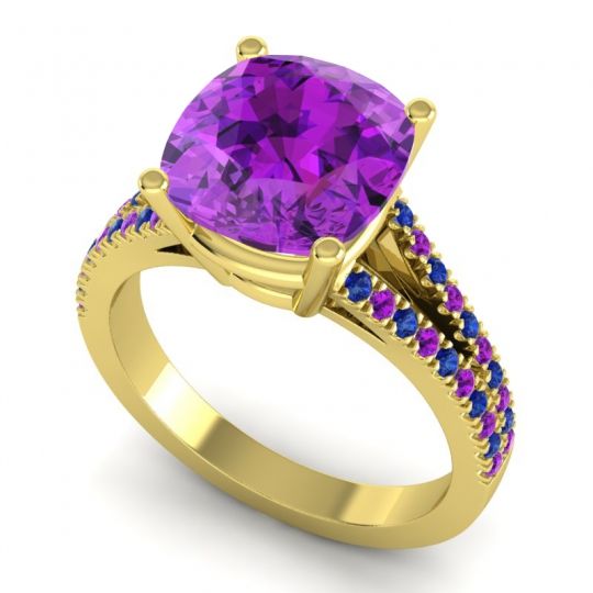 Cathedral Cushion Pave Viratara Ring