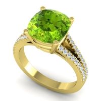 Cathedral Cushion Pave Viratara Ring