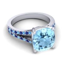 Cathedral Cushion Pave Viratara Ring