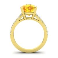 Cathedral Cushion Pave Viratara Ring