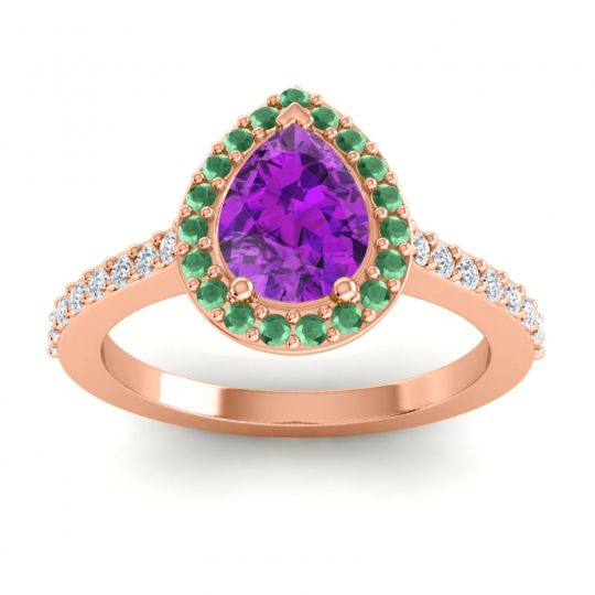 Pear Shape Halo Leta Ring