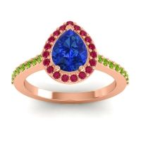 Pear Shape Halo Leta Ring